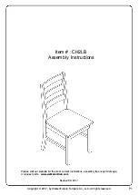 Предварительный просмотр 1 страницы Walker Edison CH2LB Assembly Instructions Manual