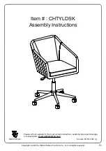 Walker Edison CHTYLDSK Assembly Instructions Manual предпросмотр