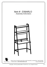 Предварительный просмотр 1 страницы Walker Edison D36ARLO Assembly Instructions Manual