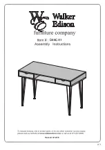 Preview for 1 page of Walker Edison D48CA1 Assembly Instructions Manual