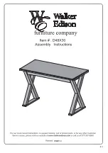 Preview for 1 page of Walker Edison D48X30 Assembly Instructions Manual