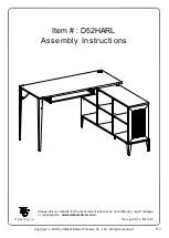 Preview for 1 page of Walker Edison D52HARL Assembly Instructions Manual