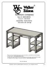 Walker Edison D60UBS30 Assembly Instructions Manual preview