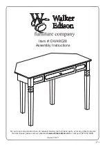 Walker Edison DW48C28 Assembly Instructions Manual preview