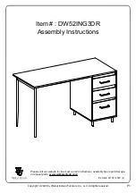 Предварительный просмотр 1 страницы Walker Edison DW52ING3DR Assembly Instructions Manual