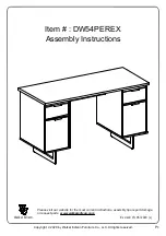 Preview for 1 page of Walker Edison DW54PEREX Assembly Instructions Manual