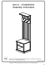 Walker Edison HT68NATSW Assembly Instructions Manual preview