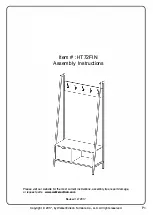 Предварительный просмотр 1 страницы Walker Edison HT72FIN Assembly Instructions Manual