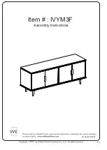 Walker Edison IVYM3F Assembly Instructions Manual preview