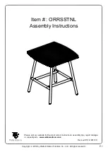 Предварительный просмотр 1 страницы Walker Edison ORRSSTNL Assembly Instructions Manual