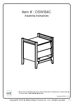 Walker Edison OSWB4C Assembly Instructions Manual preview