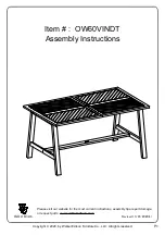 Preview for 1 page of Walker Edison OW60VINDT Assembly Instructions Manual