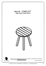 Предварительный просмотр 1 страницы Walker Edison OWCLST Assembly Instructions Manual