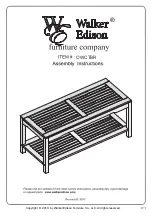 Preview for 1 page of Walker Edison OWCTBR Assembly Instructions