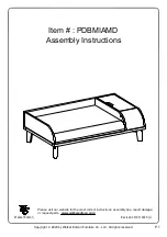 Walker Edison PDBMIAMD Assembly Instructions Manual preview