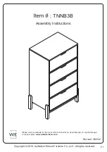 Walker Edison TNNB3B Assembly Instructions Manual предпросмотр