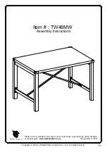 Preview for 1 page of Walker Edison TW48MW Assembly Instructions Manual