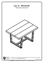 Walker Edison TW52DSW Assembly Instructions Manual preview