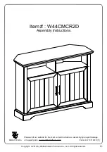 Предварительный просмотр 1 страницы Walker Edison W44CMCR2D Assembly Instructions Manual