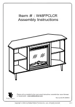 Walker Edison W48FPCLCR Assembly Instructions Manual предпросмотр