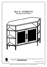 Walker Edison W48MVCR Assembly Instructions Manual предпросмотр