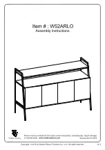 Preview for 1 page of Walker Edison W52ARLO Assembly Instructions Manual