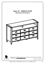 Предварительный просмотр 1 страницы Walker Edison W52CLA3D Assembly Instructions Manual