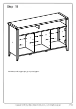 Предварительный просмотр 22 страницы Walker Edison W52CLA3D Assembly Instructions Manual