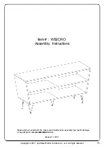 Preview for 1 page of Walker Edison W52CRO Assembly Instructions Manual