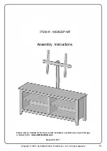 Preview for 1 page of Walker Edison W58CSP-MT Assembly Instructions Manual