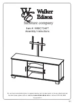 Walker Edison W60C73-MT Assembly Instructions Manual предпросмотр