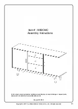 Walker Edison W60CMC Assembly Instructions Manual предпросмотр