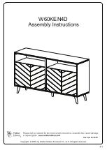 Walker Edison W60KEN4D Assembly Instructions Manual preview