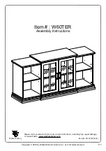 Preview for 1 page of Walker Edison W60TER Assembly Instructions Manual