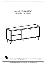 Walker Edison W60VI2DD Assembly Instructions Manual preview