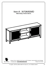 Walker Edison W70ARSMD Assembly Instructions Manual preview