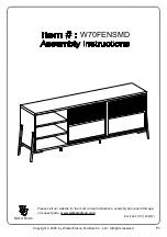 Walker Edison W70FENSMD Assembly Instructions Manual предпросмотр