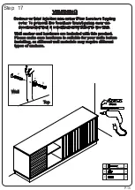 Предварительный просмотр 15 страницы Walker Edison W70FLN3D Assembly Instructions Manual