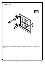 Предварительный просмотр 25 страницы Walker Edison W70FPSC Assembly Instructions Manual