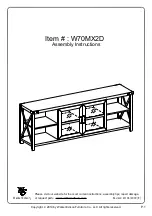 Walker Edison W70MX2D Assembly Instructions Manual preview