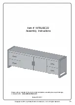 Preview for 1 page of Walker Edison W70UBC22 Assembly Instructions Manual