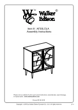 Walker Edison WE AF30LOLA Assembly Instructions Manual preview