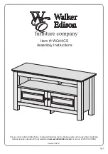 Walker Edison WQ44CS Assembly Instructions Manual preview