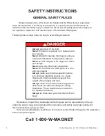 Preview for 3 page of Walker Magnetics NEO-125 Owners/Operators Manual And Safety Instructions