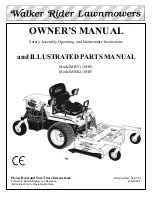 Preview for 1 page of Walker Rider Lawnmowers MBK Owner'S Manual