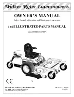 Walker Rider Lawnmowers MBSSD Owner'S Manual preview