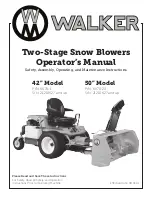 Preview for 1 page of Walker 42" Operator'S Manual