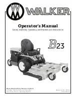 Walker B23 Operator'S Manual preview