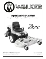 Walker B23i Operator'S Manual preview