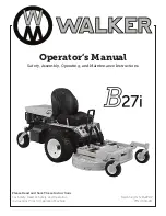 Предварительный просмотр 1 страницы Walker B27i Operator'S Manual